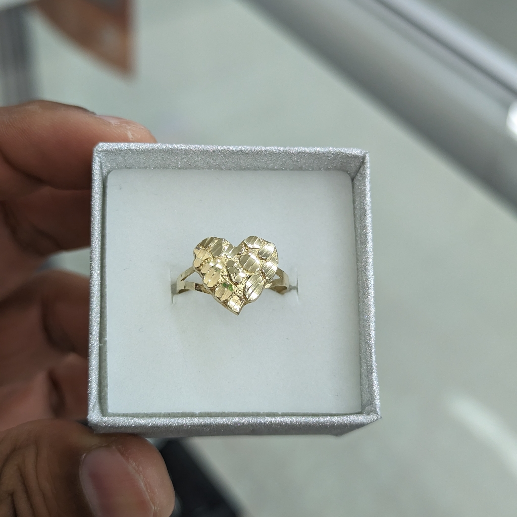10kt Real Gold Heart Nugget Ring For Women Size 8 269$